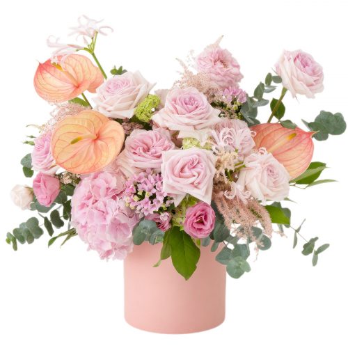 Цветы в шляпной коробке «Оазис»