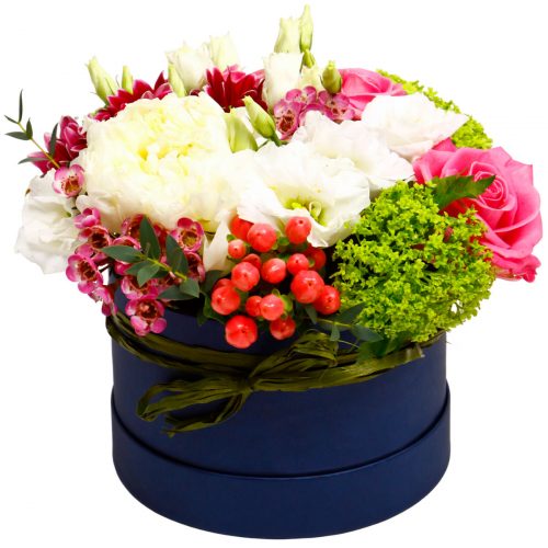 Цветы в шляпной коробке «Лесная сказка»