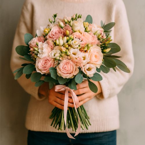 Нежный букет «Розовая фантазия»