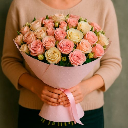 Букет цветов «Вдохновение заката»