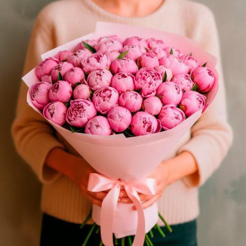 Монобукет пионов «Розовая мечта»