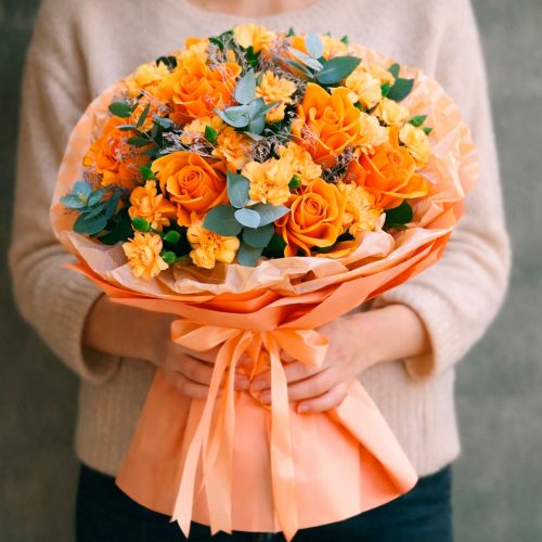 Цветочный букет «Оранжевое чудо»